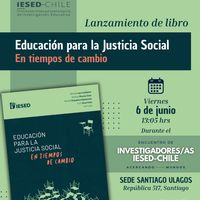 Lanzamiento de libro: Educación para la justicia social en tiempos de cambio